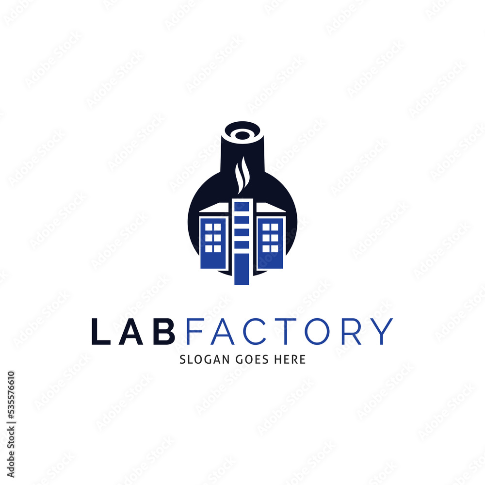 Laboratory Factory Icon Vector Logo Template Illustration Design Laboratory Factory Icon Vector Logo Template Illustration Design