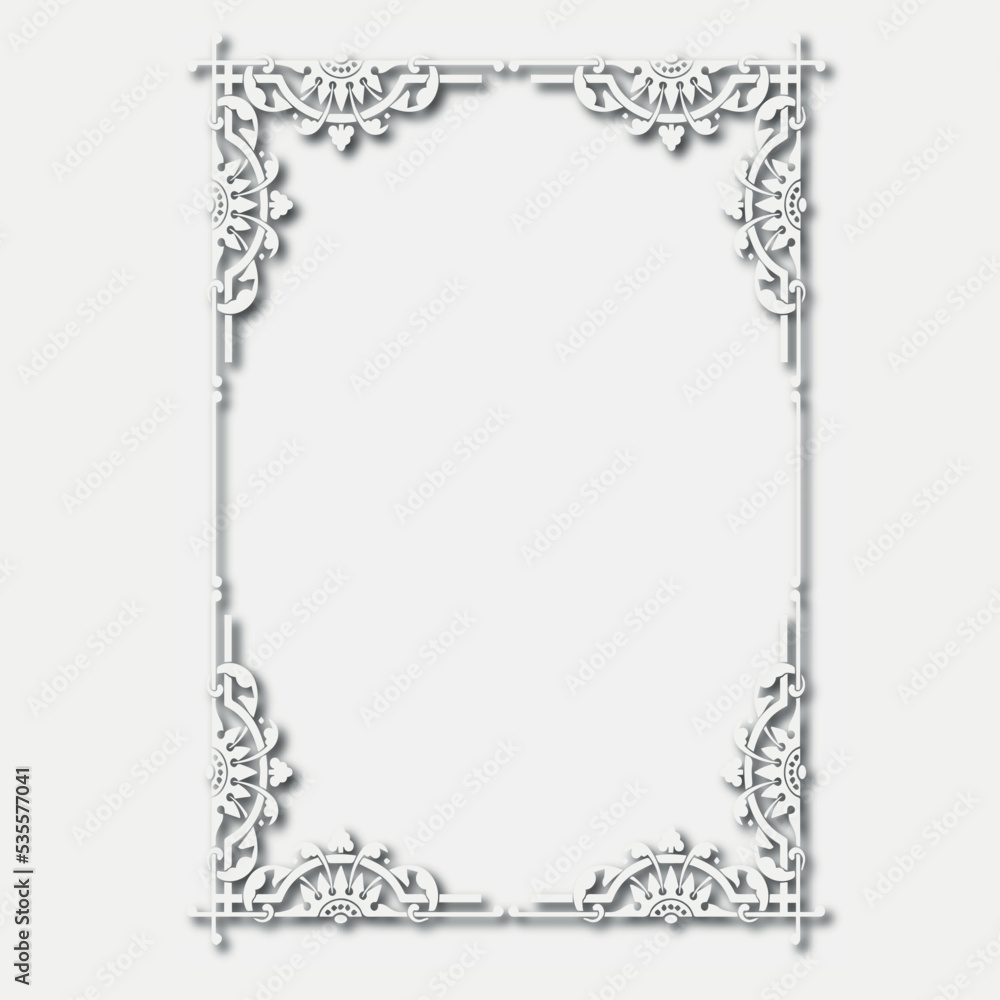 Frame, in the style of an ornament, Vector illustration eps 10, Art. Frame, in the style of an ornament, Vector illustration eps 10, Art.