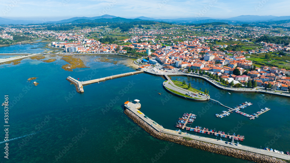 Aerial view of Cambados in Galicia