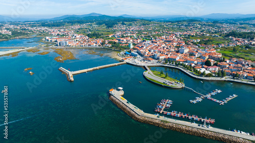 Aerial view of Cambados in Galicia