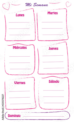 Organizador semanal