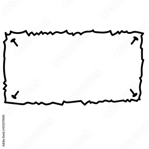 doodle square line frame