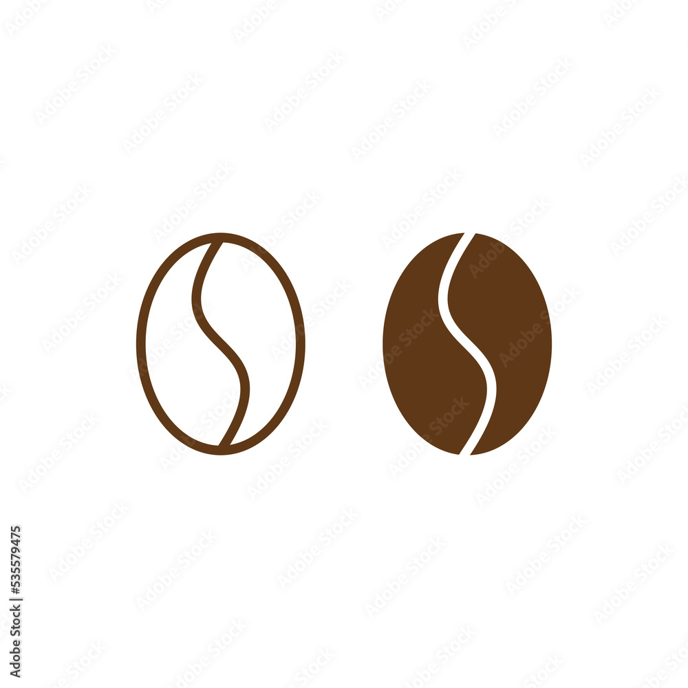 coffee bean icon logo coffee bean icon logo