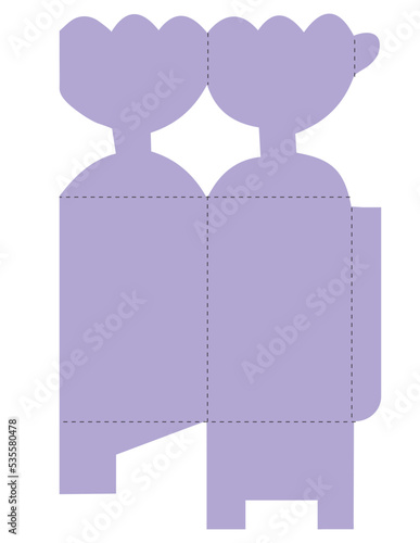 Candy Wrap Top Box SVG Vector