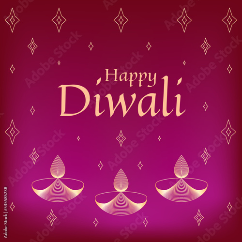 Happy Diwali Hindu festival. Indian festival of lights 