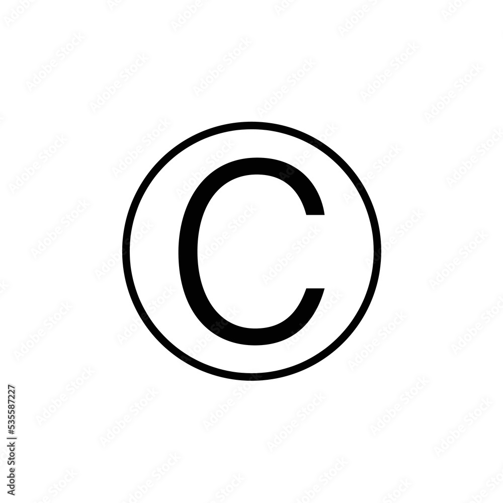 Letter C In The Circle Vector Icon Letter C In The Circle Vector Icon