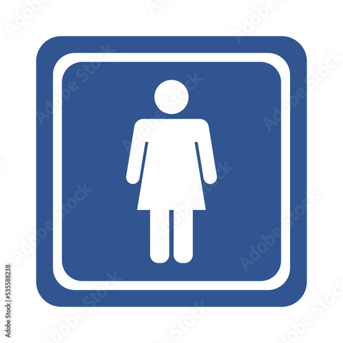 Man, woman, wc sign. Blue background. Restroom for male, female. Vector set
