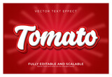 3d text effect red background with tomato letter