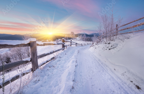 Beautiful winter landscape in mountains © Ryzhkov Oleksandr