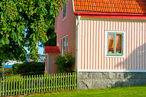 Scandinavian wood architecture in Karlskrona in Sweden