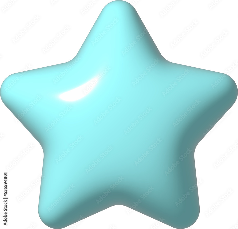 3D Star icon. 3D holiday element PNG