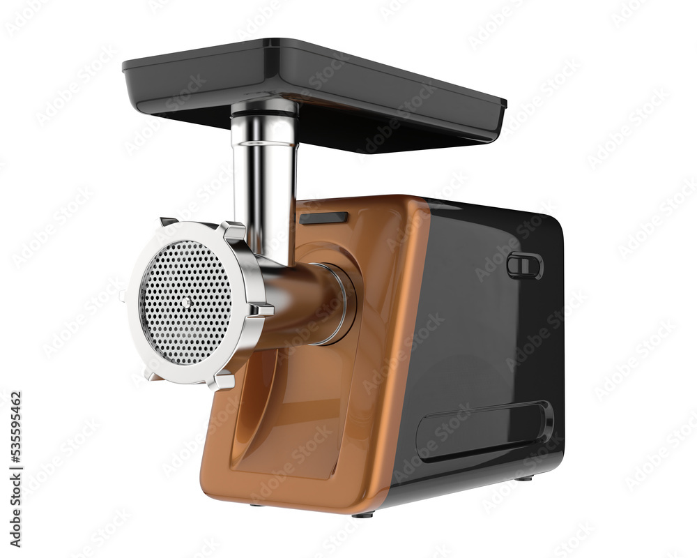 Meat grinder on transparent background. 3d rendering - illustration Meat grinder on transparent background. 3d rendering - illustration