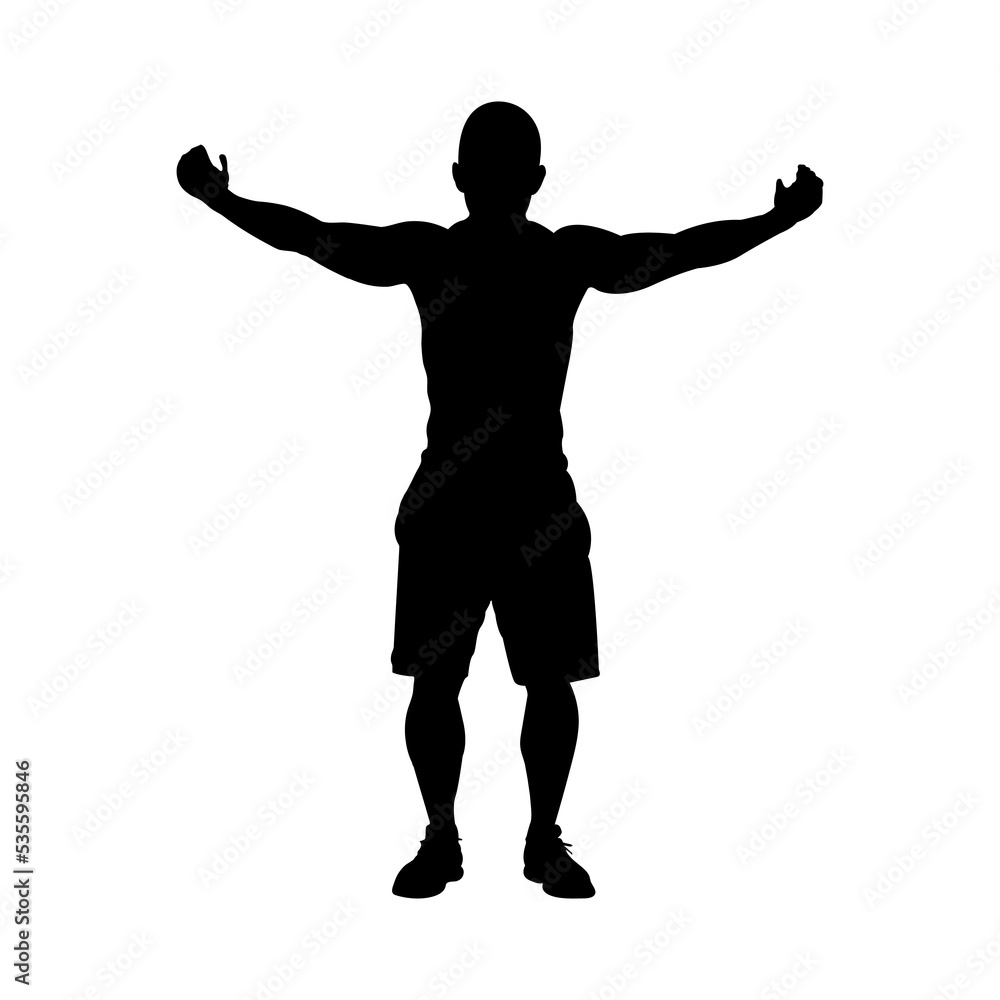 Full body black and white - Simple vector illustration.
Full body black and white - Simple vector illustration.