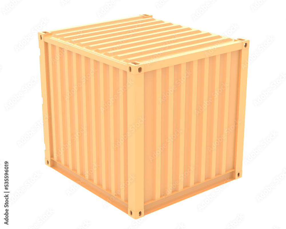 Container on transparent background. 3d rendering - illustration Container on transparent background. 3d rendering - illustration