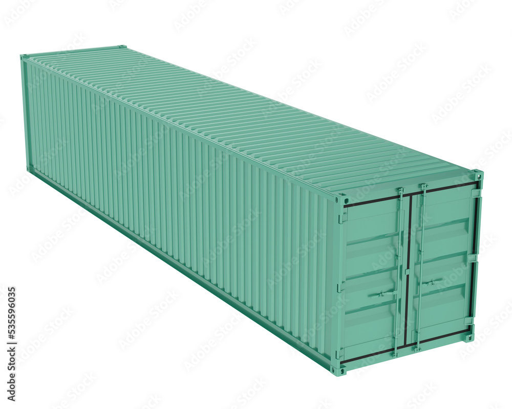 Container on transparent background. 3d rendering - illustration Container on transparent background. 3d rendering - illustration