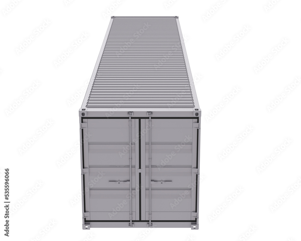 Container on transparent background. 3d rendering - illustration Container on transparent background. 3d rendering - illustration