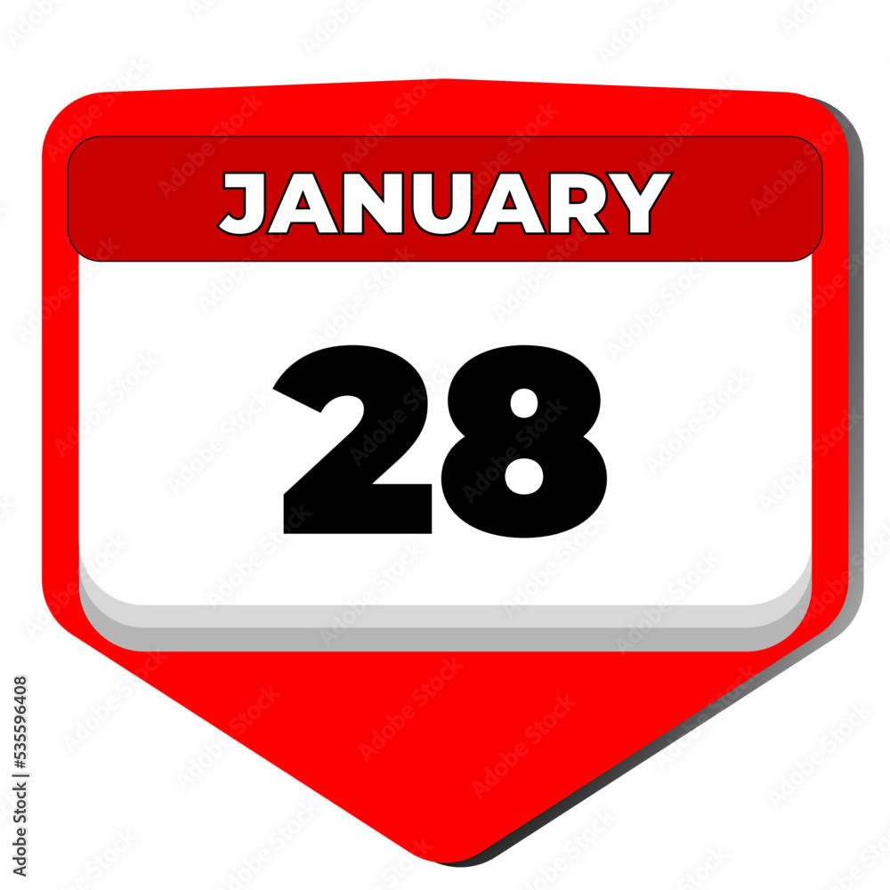 28 January vector icon calendar day. 28 date of January. Twenty eighth day of January. 28th date number. 28 day calendar. Twenty eight date. Vector illustration 28 January vector icon calendar day. 28 date of January. Twenty eighth day of January. 28th date number. 28 day calendar. Twenty eight date. Vector illustration