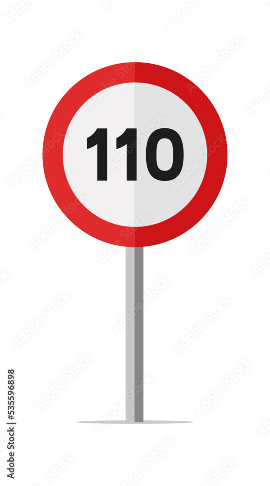 Autocollant Panneau 110 Autocollant De Signalisation Limitation
