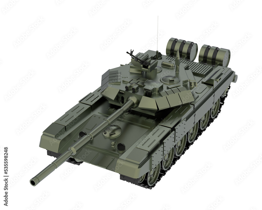 Tank on transparent background. 3d rendering - illustration Tank on transparent background. 3d rendering - illustration