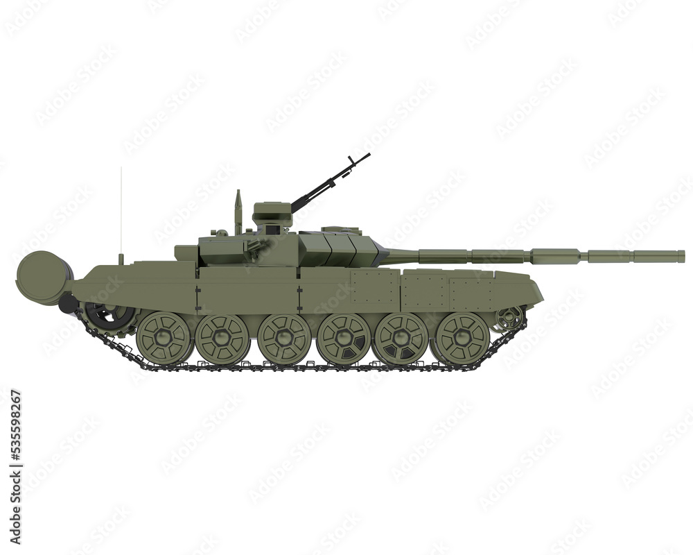Tank on transparent background. 3d rendering - illustration Tank on transparent background. 3d rendering - illustration