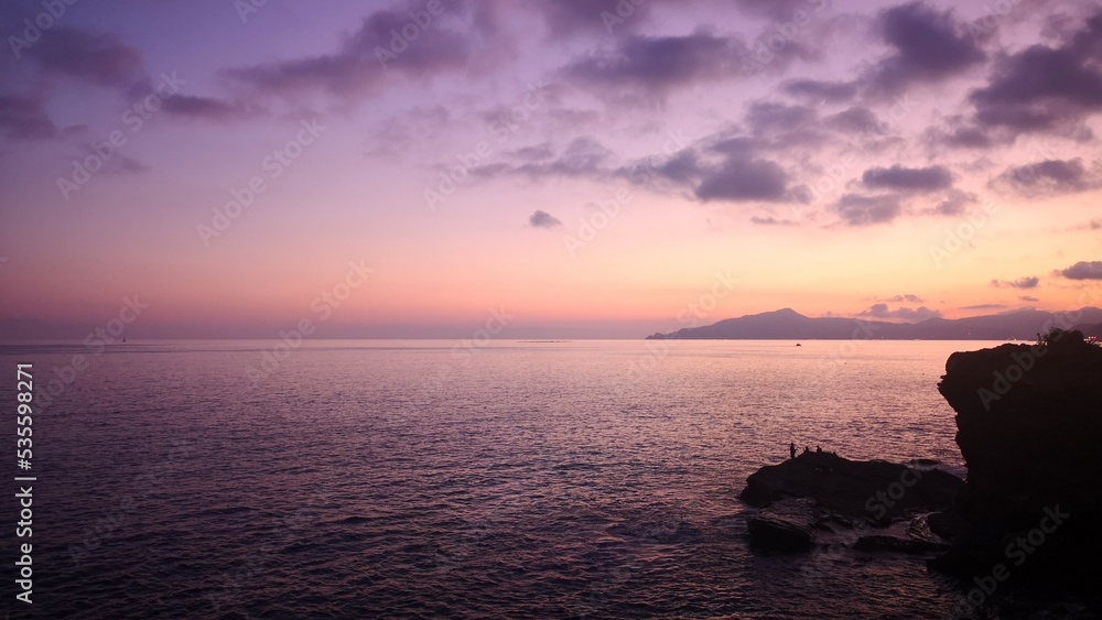 sunset over the sea sunset over the sea