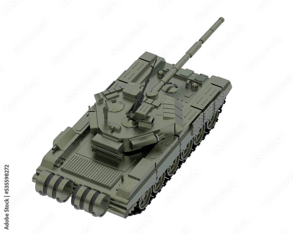 Tank on transparent background. 3d rendering - illustration Tank on transparent background. 3d rendering - illustration