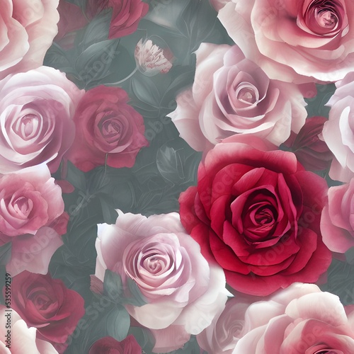 Seamless, tile, tiling, flowers