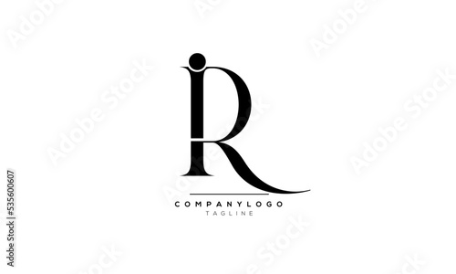 Alphabet letters Initials Monogram logo IR, IR INITIAL, IR letter