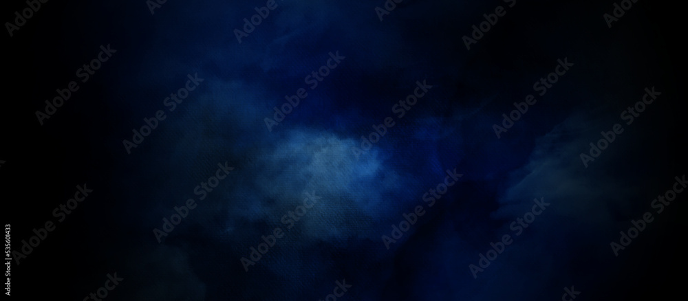 Dark Blue Distressed Grunge Texture for your design. abstract blue concrete texture background banner pattern. Backdrop dark paper texture grungy background with space for text or image.