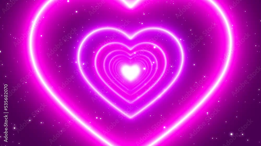 Pink Neon Lights Love Heart Tunnel Abstract Glow Particles 4K Moving Wallpaper Background Pink Neon Lights Love Heart Tunnel Abstract Glow Particles 4K Moving Wallpaper Background