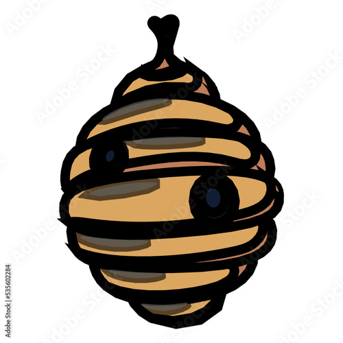 A captivating flat icon of apiary