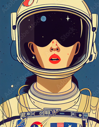 Astronauts of the future illustration