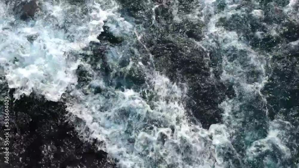 waves from the ship's motor waves from the ship's motor