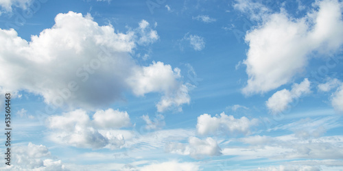 Torn white clouds in a brig...