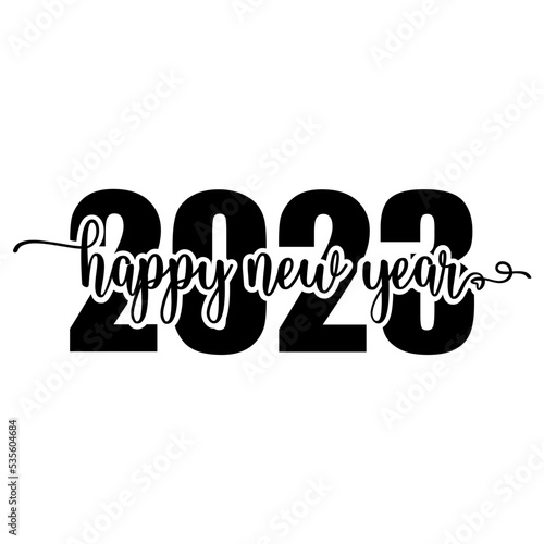 happy new year 2023 svg