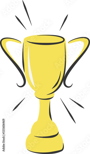 Champion trophy cup, award, , first place medal.