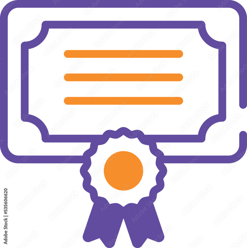 Certificate  vector icon