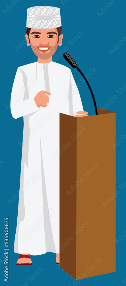 Arab Omani male character, Vector illustration design. Oman businessman Arab Omani male character, Vector illustration design. Oman businessman