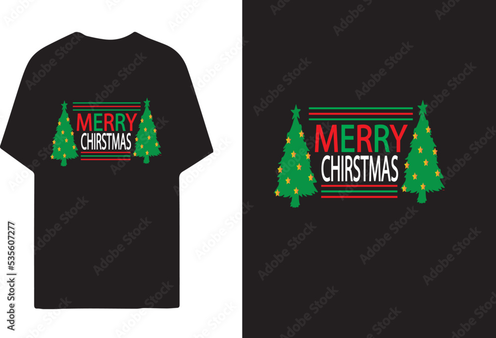 Fototapeta premium Christmas t shirt design