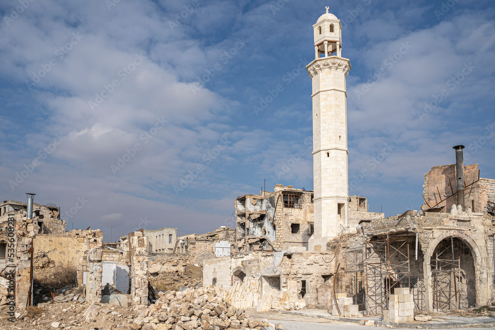The ruins of Aleppo, Syria