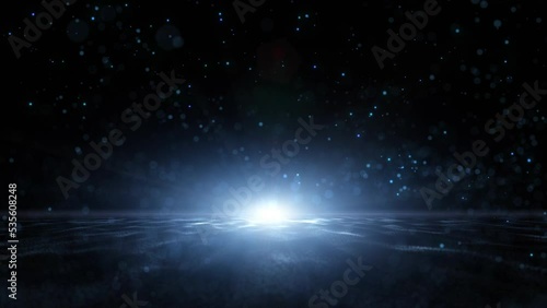 Wallpaper Mural Seamless loop futuristic wavy landscape with particles motion background. Torontodigital.ca