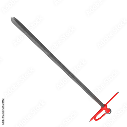 3d rendering illustration of a bullfighter sword