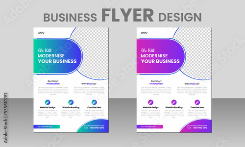 creative modern business flyer design, poster design template, professional brochure cover design, gradient agency postcard, annual report, sale sheet.template design