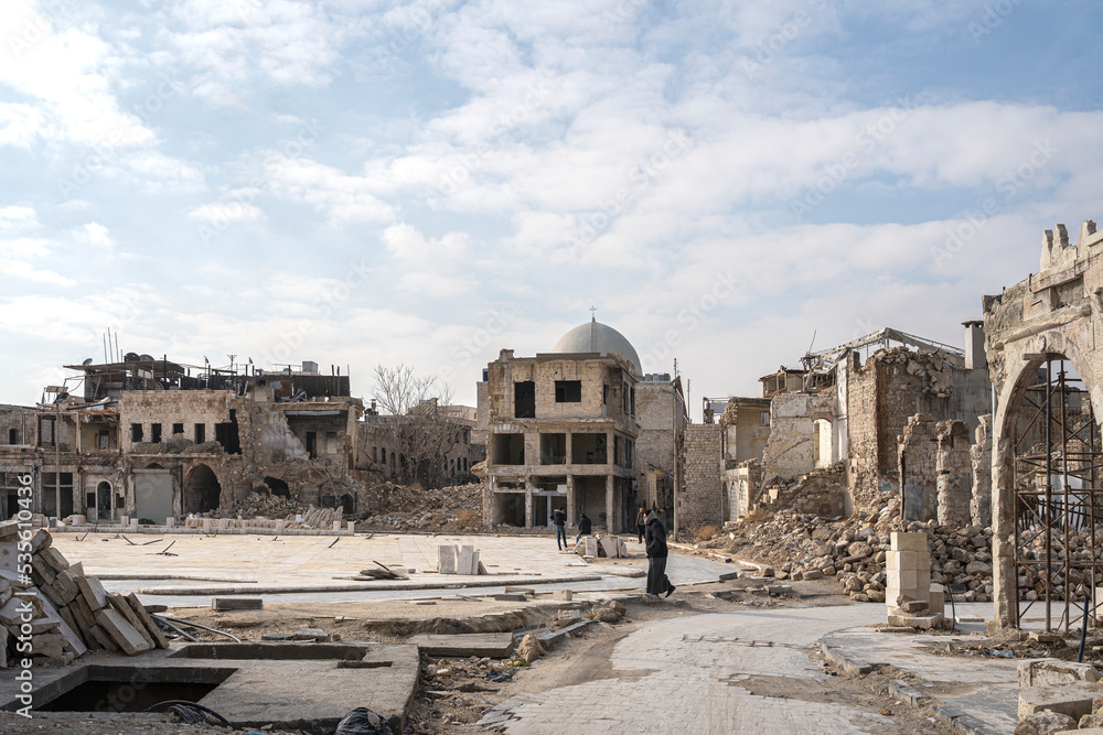 The ruins of Aleppo, Syria