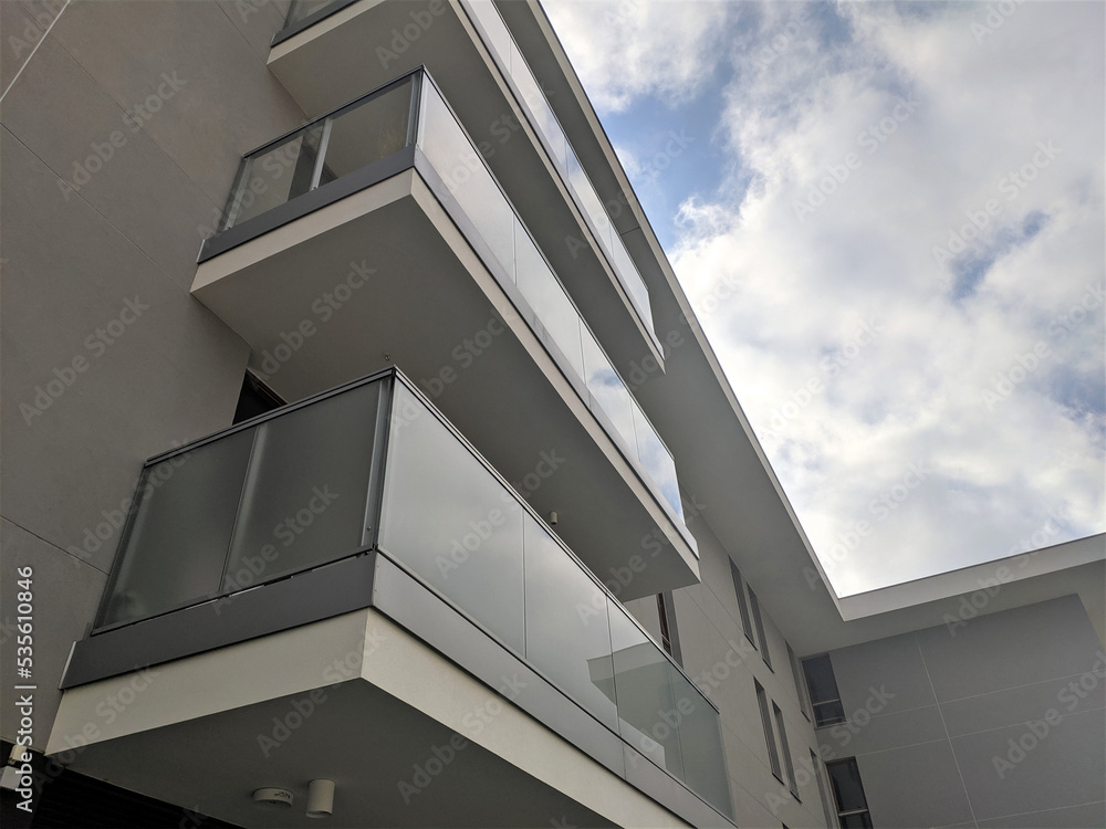 Fototapeta premium Modern residential building with balconies