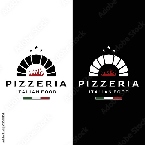 Delicious and delicious Italian food logo creative design .With vintage food utensil sign.Logos for restaurants, cafes, clubs and badges.