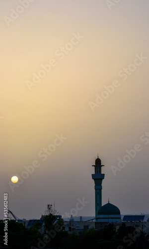 View of the Malta Islamic Centre in Paola at sunset