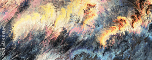 Wallpaper Mural Sea. Blue, grey, pink, yellow painting background. Abstract cool texture. Modern pattern. Fractal artwork for creative graphic design Torontodigital.ca