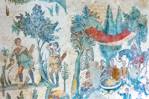 Mosaics in Villa Romana del Casale, Piazza Armerina, Sicilia, Italy, UNESCO World Heritage Site © travelview