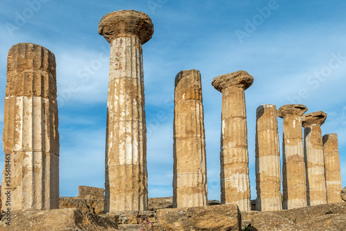 greek temple of Juno in the Valley of the Temples, Agrigento, Italy. Juno Temple, Valley of temples, Agrigento, Sicily. photo